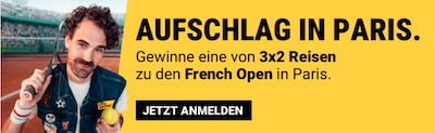 Gewinne bei Interwetten eine Reise zu den French Open!