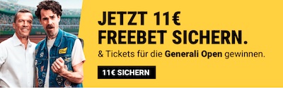 11€ Freebet zu den French Open + Chance auf 5x2 Tickets zu den Generali Open