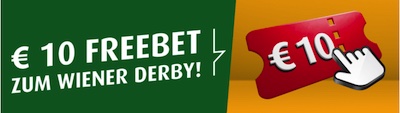 bei tipp3 gibt es eine 10€ freebet zum wiener derby geschenkt