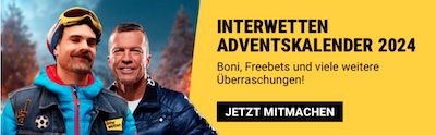 Boni und Freebets warten beim Interwetten Adventskalender!