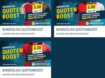 sportwetten.de bundesliga quotenboosts zum zweiten spieltag