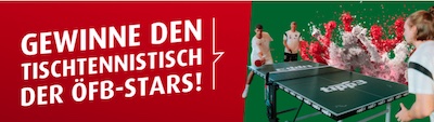 Wette bei Tipp3 und gewinne den Tischtennistisch der ÖFB-Stars!