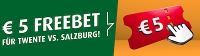 Wette bei tipp3 auf Twente vs. Salzburg und kassiere eine 5€ Gratiswette!