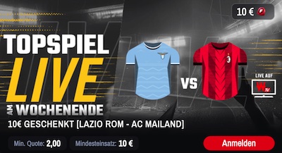 10 winamax topspiel freebet zu lazio rom ac mailand geschenkt