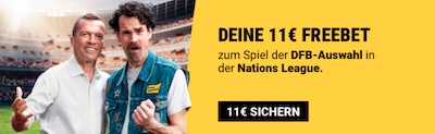 11€ Freebet von Interwetten für deine Nations League Freebet!