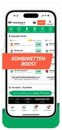 Kombiwetten-Boost über ODDSET APP (7.10.24)