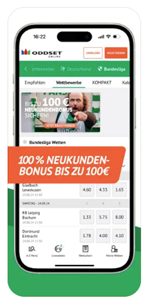 Neukunden-Bonus App ODDSET