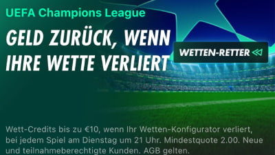 Erstelle einen Wetten-Konfigurator und erhalte dank des Bet365 Wetten-Retter Credits, wenn du deine Wette verlierst