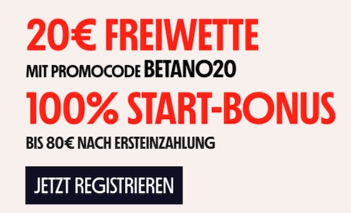 Neuer Betano Bonus Code für deutsche Neukunden!