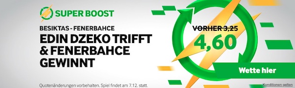 Großartiger Betway Boost für Besiktas Fenerbahce Wetten!