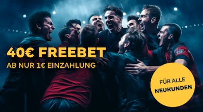 40€ Freebet für nur 1€ Einzahlung wartet bei Merkur Bets!