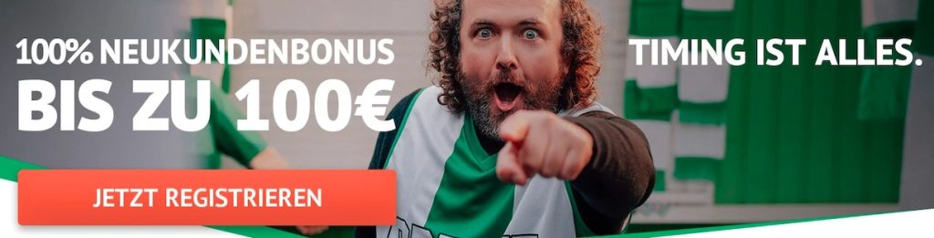 100% bis 100€ Bonus für ODDSET Neukunden