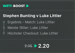 bet365 Boost 1.0: Littler vs. Bunting, 2.1.25