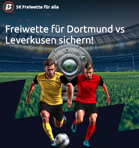 5€ Freebet für alle von Betano zu Dortmund vs. Leverkusen!