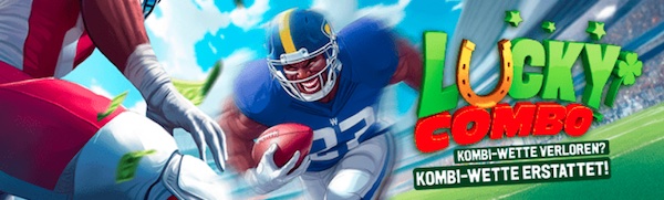 Bis zu 25€ in Gratiswetten warten auf dich bei der Aktion Lucky NFL Combo!