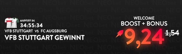 500% Boost von NEO.bet zum Pokalduell Stuttgart vs. Augsburg